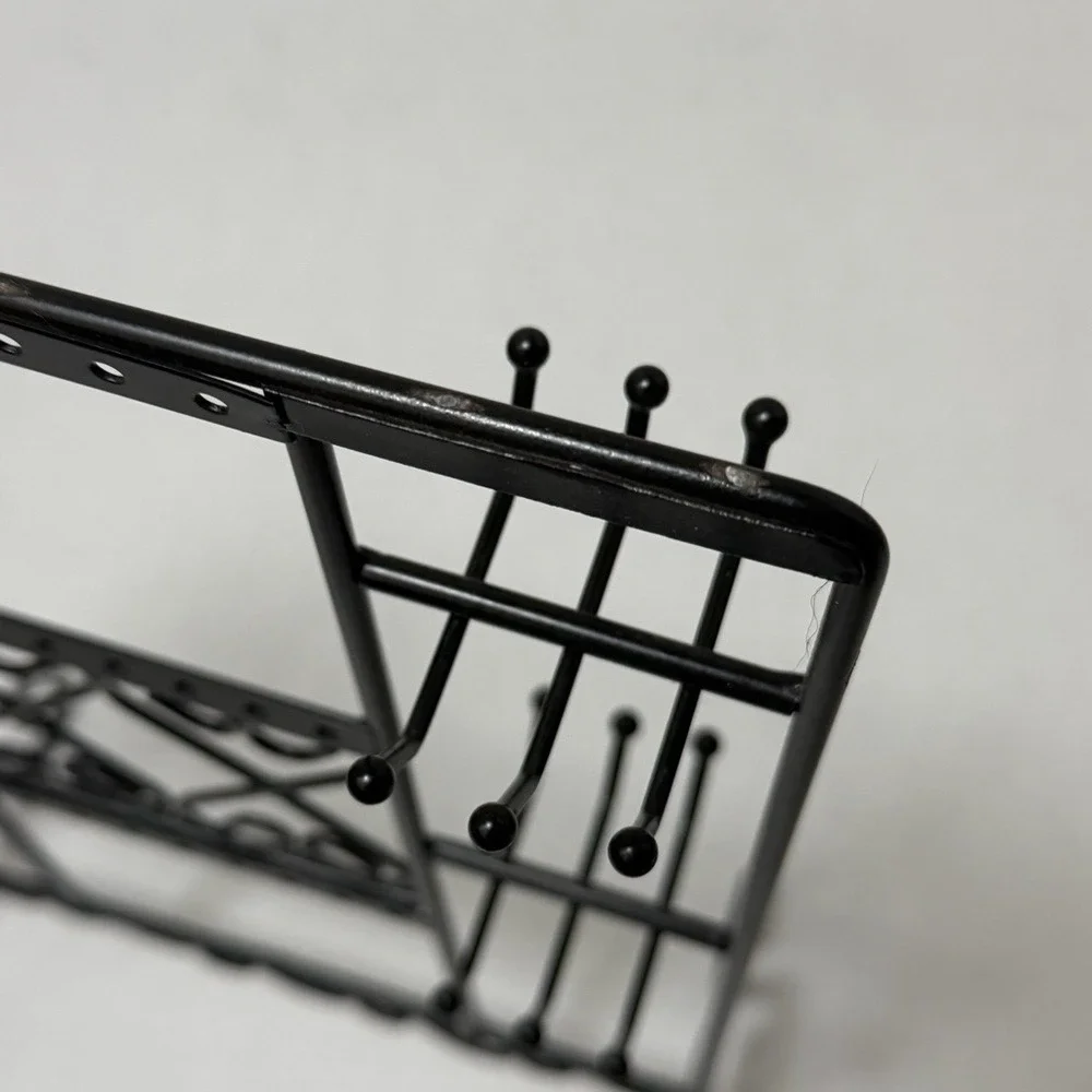 Black Metal Jewelry Accessories Organizer‎ Stand